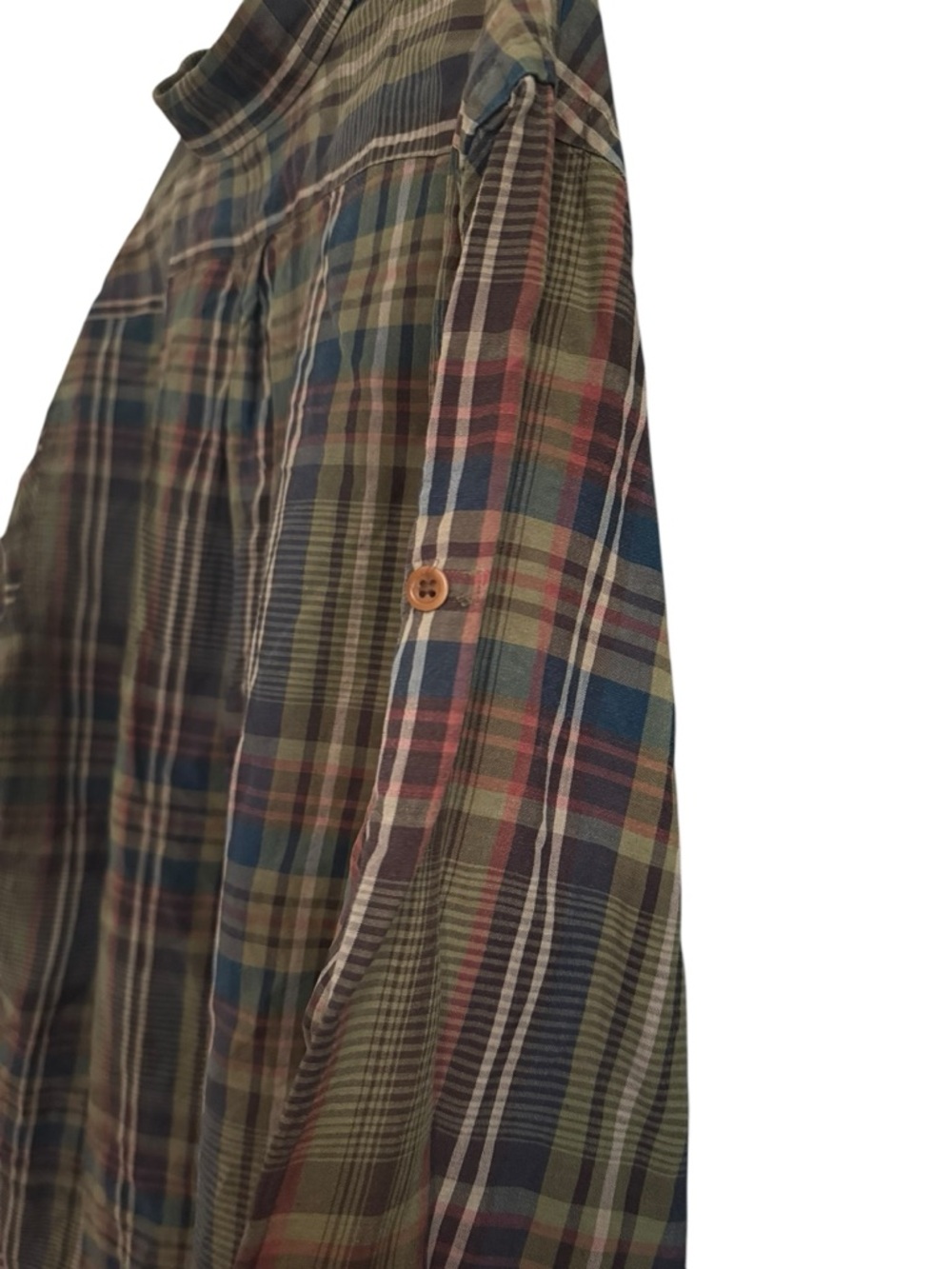 Polo Ralph Lauren Plaid Button Up XXL Green Blue Long Sleeve Cotton Flannel - Picture 4 of 5